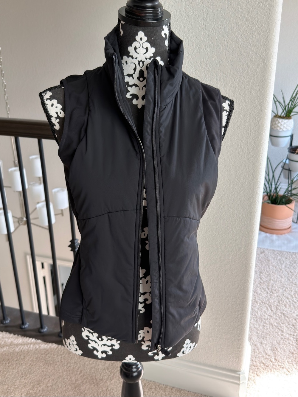 lululemon athletica Black Quilted Sleeveless Vest
